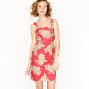 J.Crew Collection Jacquard Dress in Desert Rose